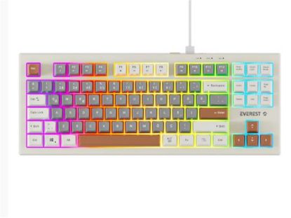 Everest KB-98 SILENT TKL Gri Mavi/Gri/Kahve Rainbow Q Membrane Klavye resmi