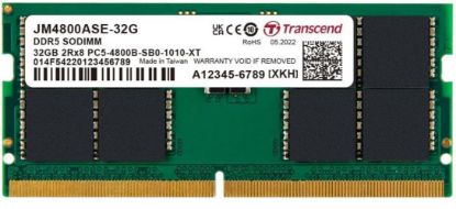 Transcend 32GB(1x32GB) 4800Mhz SODIMM CL40 DDR5 Notebook Ram (JM4800ASE-32G) resmi