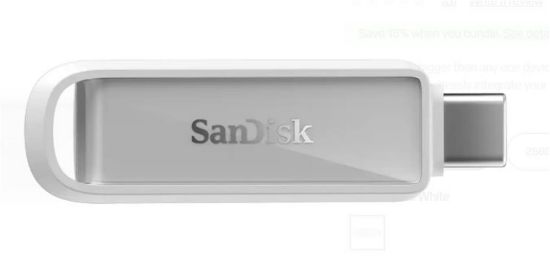 Sandisk SDIXS0N-256G-GN6NE 256GB Phone Drive with USB-C-128GB (Arctic White) Flash Bellek resmi