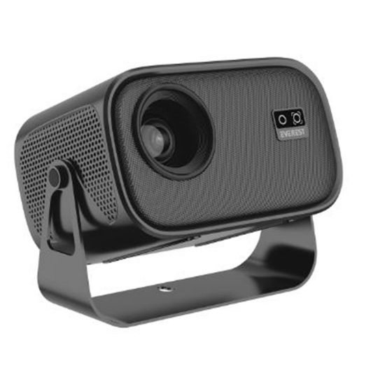 Everest PJ04 Pandora Siyah/Gri Taşınabilir 1280*720P 7500 Lumen 4K Andriod 13 HD Projeksiyon Cihazı resmi