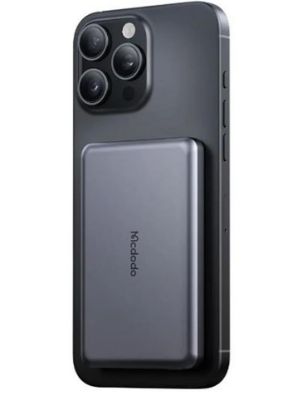 MCDODO MC-4641 20W 5000mAh Metal Ultra İnce Manyetik Kablosuz Power Bank Siyah resmi