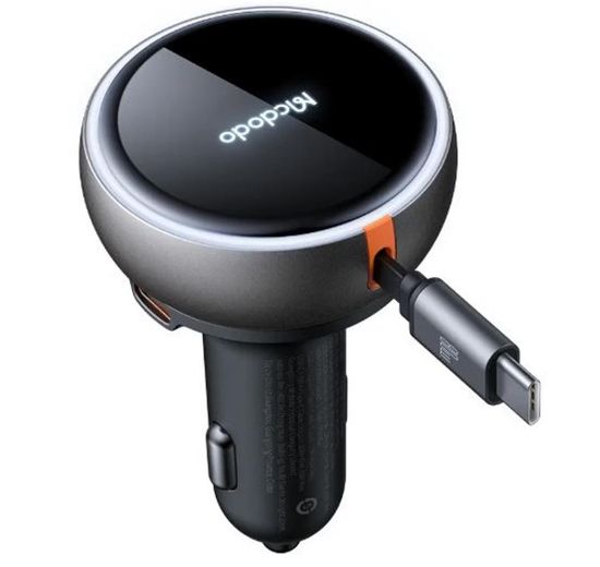 MCDODO CC-4850 80W USB-C Geri çekilebilir kablo Hızlı araç şarj cihazı resmi
