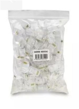 Hadron Hdx5062 Cat5 Konnektör Ez Rj45 Delikli 100Lü Paket Şeffaf resmi