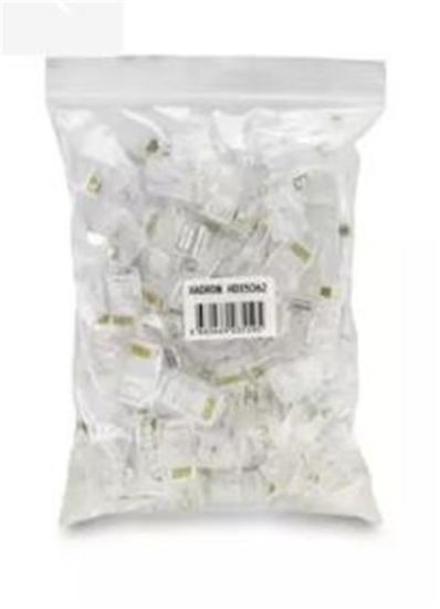 Hadron Hdx5063 Cat6 Konnektör Ez Rj45 Delikli 100Lü Paket Şeffaf resmi