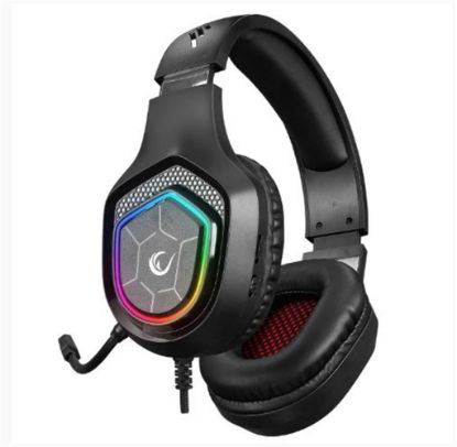 Rampage RM-K90 VECTOR Siyah RGB Led Type-C Gaming Mikrofonlu Oyuncu Kulaklığı resmi