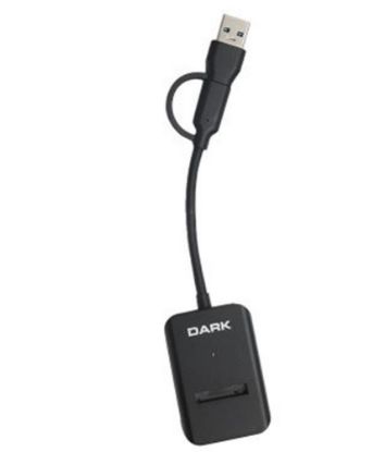 Dark USB-A + USB-C 10- M Key M.2 NVMe SSD Taşınabilir  Disk Yerleştirme Adaptörü DK-AC-DSEM3 resmi