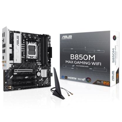 Asus B850M MAX GAMING WIFI 8000MHz (OC) DDR5 Soket AM5 M.2 HDMI DP mATX Anakart resmi