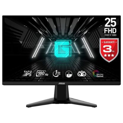 MSI 24.5 G255F 1920x1080 (FHD) 16:9 FLAT RAPID IPS 180HZ 1MS FREESYNC GAMING MONITOR resmi