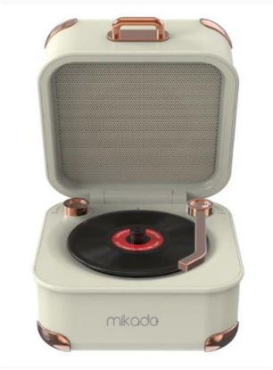 Mikado MD-62BT 5W 1200mAh Krem TF Kart + Bluetooth Destekli Klasik Retro Müzik Kutusu resmi