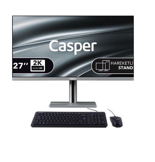 Casper Nirvana A97.210H-BE00X-V-G Gri U5-210H 16GB RAM 500GB NVME SSD 27" Pivot FreeDOS All In One resmi