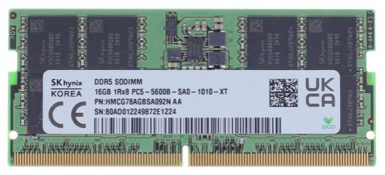 HyNIX 16GB DDR5 5600MHz HYNIX 1.1V Sodimm Kutusuz HMCG78AGBSA092N-AA Notebook Ram resmi