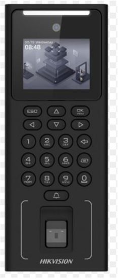 Hikvision DS-K1T321MFWX Keypadli Yüz Tanıma / Parmak İzi / Mifare Kart Okuyucu Bağımsız Terminal  resmi