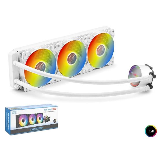 Nodar Nd2506 Sıvı Soğutma Fan 360 Argb 36Cm Beyaz resmi