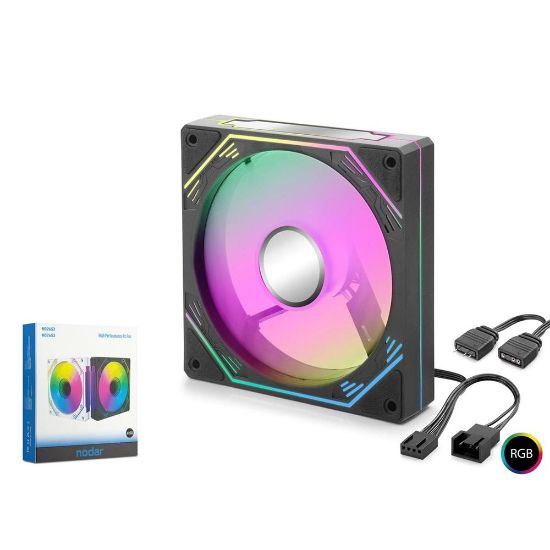 Nodar Nd2652 Kasa Fanı 5Pro İç ve Dış Parıltı Argb 12Cm Siyah resmi