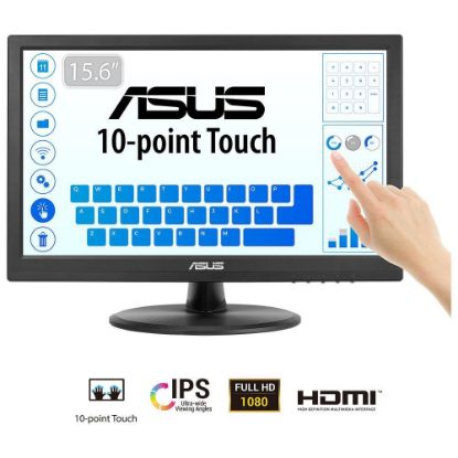 Asus 15.6" VT169HE 60Hz 5ms Full HD IPS Dokunmatik Monitör resmi