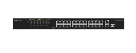Ruijie-Reyee RG-ES126S-P 26 Port 10/100 Mbps 1 Port Uplink + 1 Port 10/100/1000 Mbps Poe 370W Switch resmi