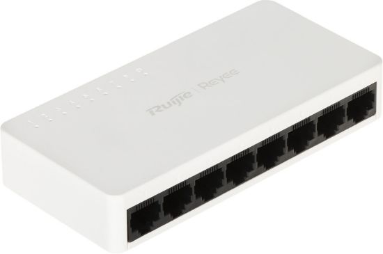 Ruijie Reyee RG-ES08F 8 Portlu, 10/100 Fast Ethernet Tak Çalıştır Switch Plastik Kasa resmi