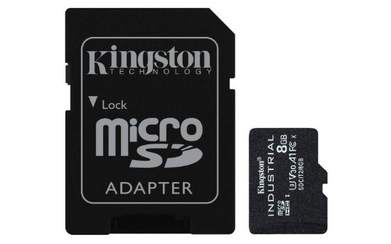 Kingston SDCIT2/8GB 8GB microSDHC Industrial C10 A1 pSLC Card + SD Adapter Hafıza Kartı resmi