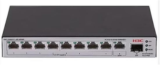 H3C S1600V2-10P-HPWR L2 9x 10/100/1000 BASE-T Ports (8x PoE+ Ports) 1x 1G SFP Port, 125W PoE+ Switch resmi