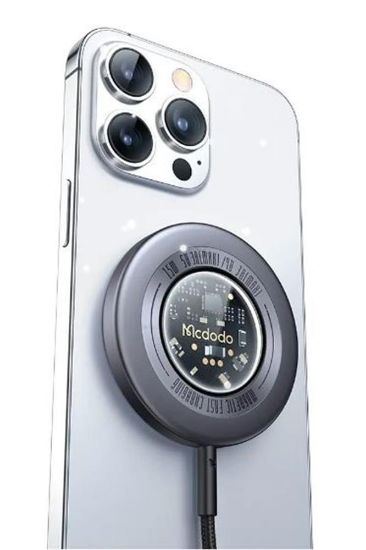 MCDODO CH-2330 15 W MagSafe Hızlı Şarj Cihazı - Koyu Gri resmi