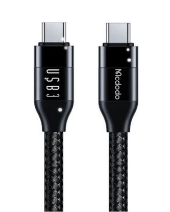 MCDODO CA-7132 TYPE-C TO TYPE-C USB 3 100W DATA AKTARIM VE ŞARJ KABLOSU 1.2 M - SİYAH resmi