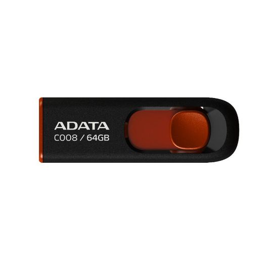 Adata C008/64GB 64GB USB2.0 Classic (Black+ Red) Flash Bellek resmi