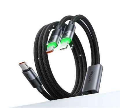 MCDODO CA-6700 2si 1 ARADA 100W 1.5 M TYPE-C TO TYPE-C + LİGHTNİNG KABLO resmi