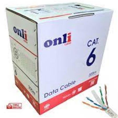 BERK KABLO Sarı 23 AWG 0.50mm CAT6 Ethernet Kablosu (8x0.50mm) 100 Metre Cat6 Kablo Sarı resmi