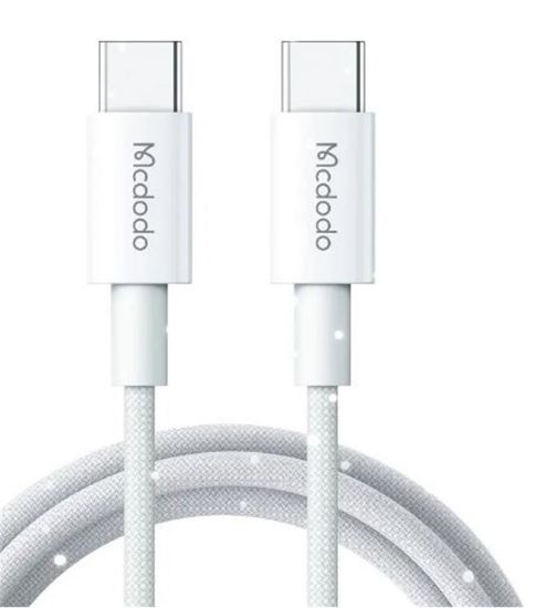 MCDODO CA-2770 60W USB -C TO USB-C ŞARJ VE DATA KABLOSU BEYAZ - 1.2 M resmi