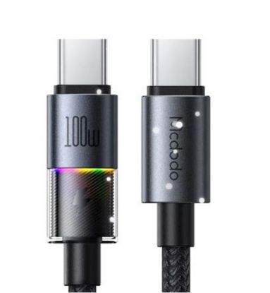 MCDODO CA-8200 TYPE-C TO TYPE-C 7 Renkli LED Işıklı 100W 1.2M KABLO resmi