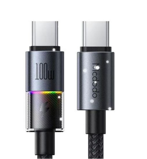 MCDODO CA-8200 TYPE-C TO TYPE-C 7 Renkli LED Işıklı 100W 1.2M KABLO resmi