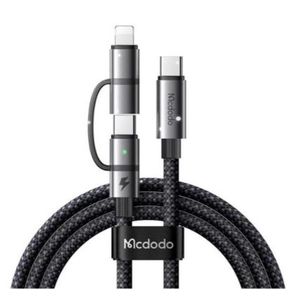 MCDODO CA-0450 LIGHTNING PD 36W - TYPE-C 100W DESTEKLİ2 Sİ BİR ARADA ŞARJ KABLOSU 1.2M resmi