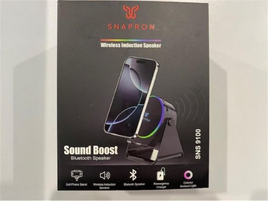 Snapron SNS-9100 Siyah (İNDUCTİON Özellikli) RGB Bluetooth Speaker (Phone Stand/Ambient Light)   resmi