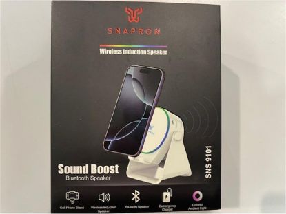 Snapron SNS-9101 Beyaz (İNDUCTİON Özellikli) RGB Bluetooth Speaker (Phone Stand/Ambient Light)   resmi