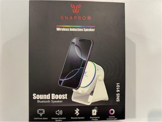 Snapron SNS-9101 Beyaz (İNDUCTİON Özellikli) RGB Bluetooth Speaker (Phone Stand/Ambient Light)   resmi