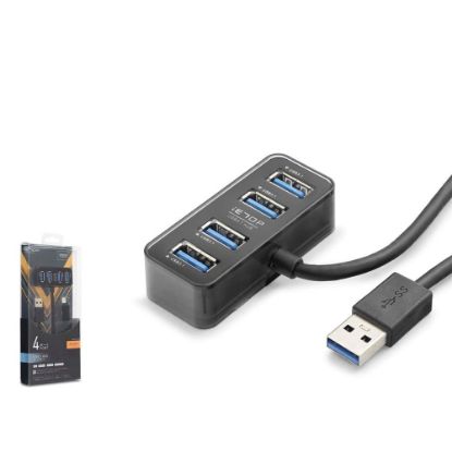 Hadron HDX7055 İetop Usb Hub 5Gbps 4x Usb-A 3.1 2in1 Usb-A/Type-C Girişli 4 Port Çoklayıcı Siyah resmi