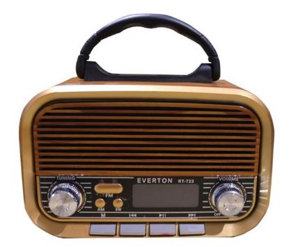 Everton RT-723 Dijital Göstergeli Şarjlı Nostaljik Radyo (AM/FM/SW Wıth BT/USB/TF ) resmi