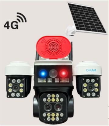 OKam O-KAM 5051 3 LENS 10X OPTİK ZOOM 4G SOLAR RED SPEAKER PTZ KAMERA resmi