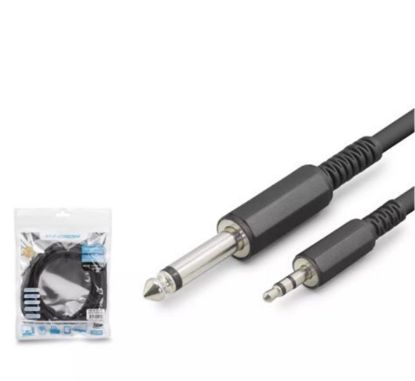Hadron Hdx1077 6.5Mm To 3.5Mm Kablo Enstrüman Gitar 3M Siyah  resmi