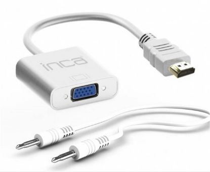 Inca IHTV-7TB HDMI TO VGA JAKLI SES KABLOSU 20CM KABLO resmi