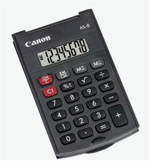 Canon AS-8 8 Hane Cep Tipi Kapaklı Hesap Makinesi resmi
