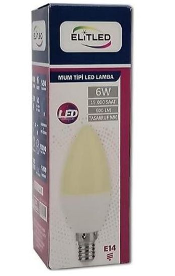 ELİTLED MUM SARI AMPUL 6W resmi