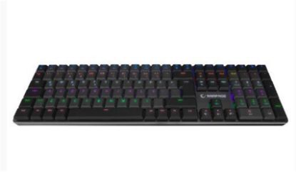 Rampage GRANITE PRO Siyah/Gri Low Profile BLUE SWITCH Q Rainbow Mekanik Gaming Oyuncu Klavye resmi