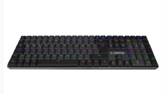 Rampage GRANITE PRO Siyah/Gri Low Profile BLUE SWITCH Q Rainbow Mekanik Gaming Oyuncu Klavye resmi