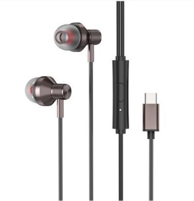 S-link SL-TPK03 TypeC Telefon Uyumlu Metal Siyah Kulak İçi Mikrofonlu Kulaklık resmi