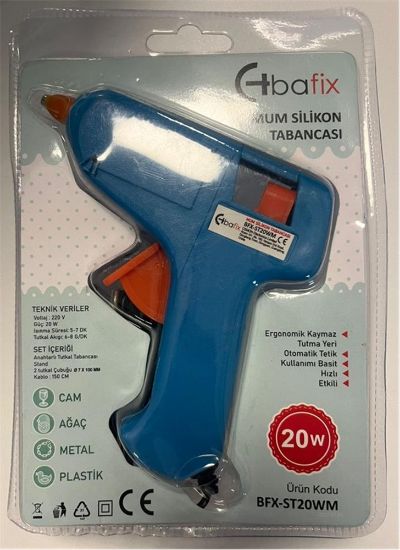 Bafix Mum Silikon Tabancası Mavi 20W resmi