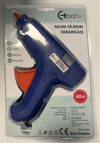 Bafix Mum Silikon Tabancası Mavi 40W resmi