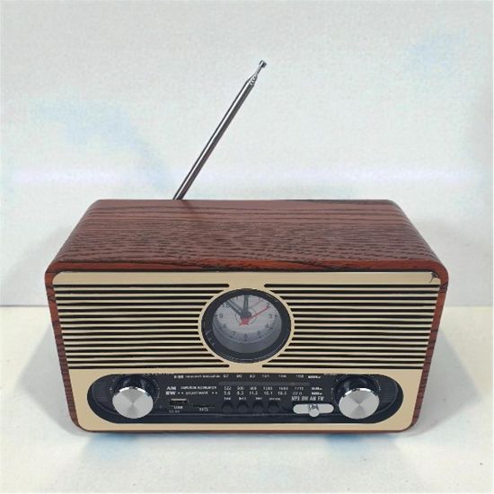 Everton RT-566 Bluetooth-USB-SD-FM Şarjlı  Saatli Nostaljik Radyo  resmi