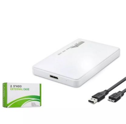 HADRON HDX1752 2.5 SATA HDD/SSD Harici Disk Kutusu USB 3.0 Micro-B - Beyaz resmi