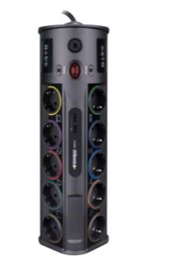 S-link SPG3-J-5 1.5m 306Joule 5Li Akım Kor.Siyah Priz resmi